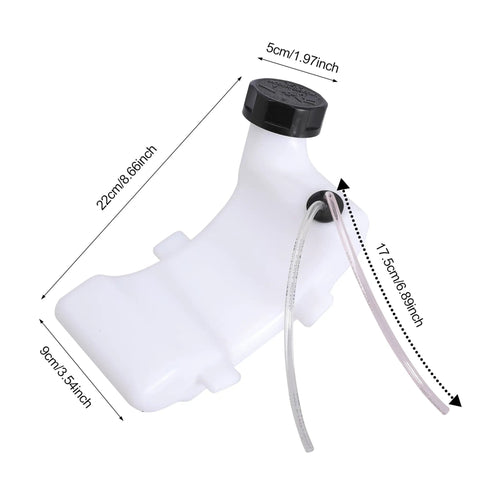 Replacement Fuel Tank For Gas Trimmer Fits Troy-Bilt TB525EC TB590EC TB146EC TB575EC with cap and lines, 22x9x17.5cm