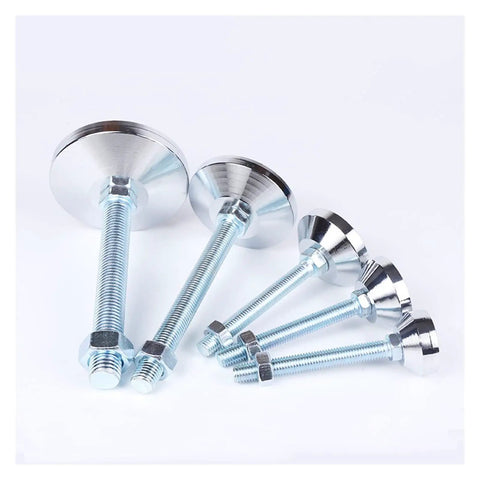 Kickass Heavy Duty Furniture Leveling Feet Four Pack Solid Carbon Steel M12 X 50mm adjustable support legs and bolts set.