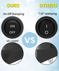 Comparison between 10 Pack Round Rocker Switch 12V On Off DC 2 Pin SPST Toggle Switch and other switch types