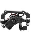 Top Grade Motorcycle Brake Rotor Mountain Bike Mechanical Disc Brake Set 160mm Rotors front view of black caliper