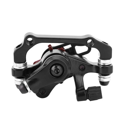 Top Grade Motorcycle Brake Rotor Mountain Bike Mechanical Disc Brake Set 160mm Rotors front view of black caliper