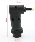 Real Deal Right Angle Adapter For Rotary Tools And Dremel Grinders, 90mm sturdy black attachment for precise sanding.