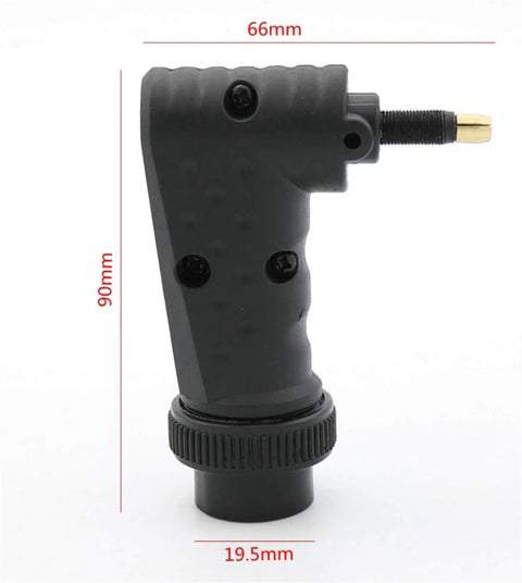 Real Deal Right Angle Adapter For Rotary Tools And Dremel Grinders, 90mm sturdy black attachment for precise sanding.