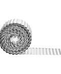 Heavy Duty Galvanized Steel Landscape Edging 50 Ft By 6 In Flexible Metal Border rolled up on white background
