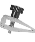 Beefy Stainless Steel Push Pull Force Fixture With 500N Tensile Tester Jaw, Heavy Duty Clamp, Anti-Slip Knob, For Testing Rubber Cables, Paper, And Other Destructive Materials on white background