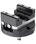 Self-Centering Vise With Mounting Plate For Quick Clamping And Tightening On A Workbench, Heavy Duty Bench Vise For Pipes And Round Materials, No-Fuss Operation After Sanding, 1 Piece, black metal