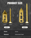 Size chart of Self Drilling Drywall Anchor Kit With Screws Upgraded Direct Insertion Expansion Fasteners showing two sizes.