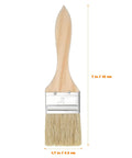 30 Piece Thick Wood Handle Paint Brush Set With 2 Inch Bristles For Stains Varnish And Oil On Walls Fences And Wood Decks Ergonomic Short Handle Great For Diy Home Improvement Projects, showing single brush