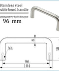 Sleek Silver Stainless Steel Cabinet Knobs And Drawer Pulls Set For Kitchen Cupboards, 96mm size, satin finish