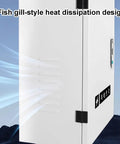 Beat The Elements Lockable Weatherproof Enclosure For Floor Standing Outdoor Electric Vehicle Charging Station Housing with heat dissipation vents.