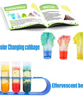 Kids Science Experiment Kit With Hands On Lab Coat Dress Up Costume For Role Play And STEM Learning Fun Gift with color-changing cabbages and test tubes