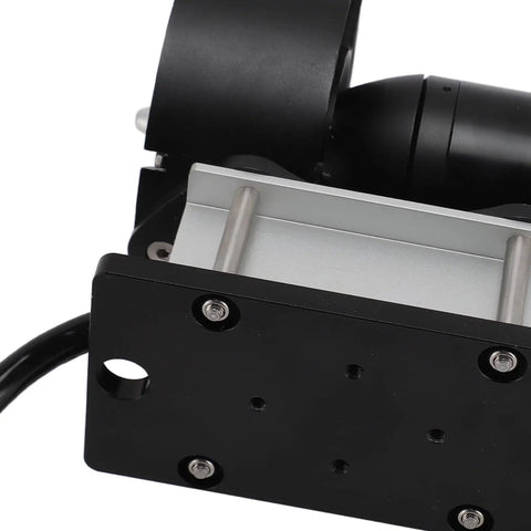 Close-up of 11Kg Thrust Underwater Thruster with brushless motor and four-blade propeller for kayaks, ROVs, and RC boats.