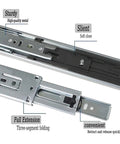 12 Inch Drawer Slides Set 6 Pairs Pro Grade Soft Close Heavy Duty Full Extension Ball Bearing Side Mount Rails Glides 100 Lb Capacity