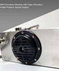 PWM converter module with high-precision throttle position signal output, featuring a black circular component.