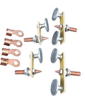 Jiawu Heavy Duty Magnetic Welding Support Set Includes 4 Pcs Durable Copper Tail Ground Clamps for DIY mechanical repairs.