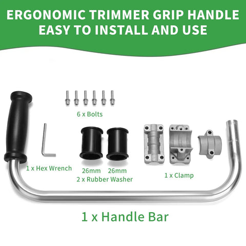 Ergonomic Back Saver Handle Extension For Weed Eaters And String Trimmers Fits Most Shaft Sizes 26mm Or 28mm Easy Install Components