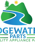 Logo for Edgewater Parts, Quality Appliance Parts with mountain, river, and sun design.