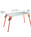 Solid Gear Foldable Welding Table 44 X 21 Inch Carbon Steel Workbench with adjustable height legs and stable design