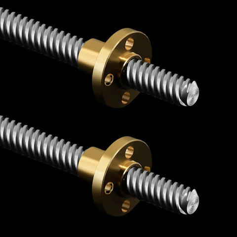 8mm Lead Screw 470mm Long With Brass Nut 4mm Lead 2mm Pitch 2 Start Dual Pack For 3D Printers Z Axis And CNC Machines