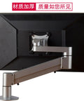 Slick Height Adjustable Monitor Arm With Sturdy Gas Spring For A Dang Smooth Desk Setup effortless tilt and swivel back view of monitor arm.