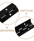 Heavy Duty Iron Piano Hinges Set, 6 Inch Continuous Door Hinges For Cabinets, Boats, And Marine Use with strong black material