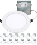 Switch Up Your Setup With This 20 Pack Of 6 Inch LED Recessed Downlights with slim profile and adjustable CCT options.