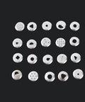 19 metal discs for Polymer Clay Extruder Kit With 19 Metal Discs For Clay Ceramics Pottery Sugar Paste And Cake Decorating