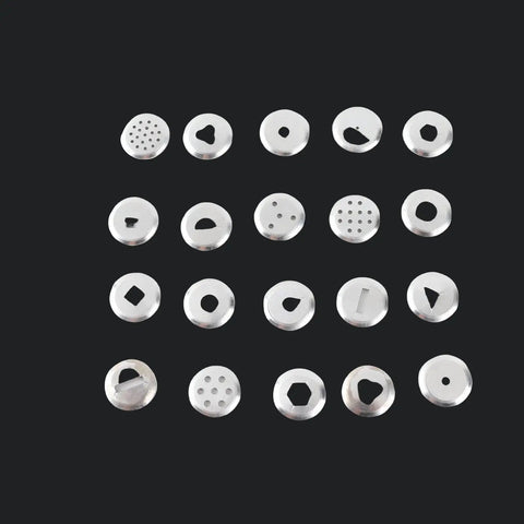 19 metal discs for Polymer Clay Extruder Kit With 19 Metal Discs For Clay Ceramics Pottery Sugar Paste And Cake Decorating
