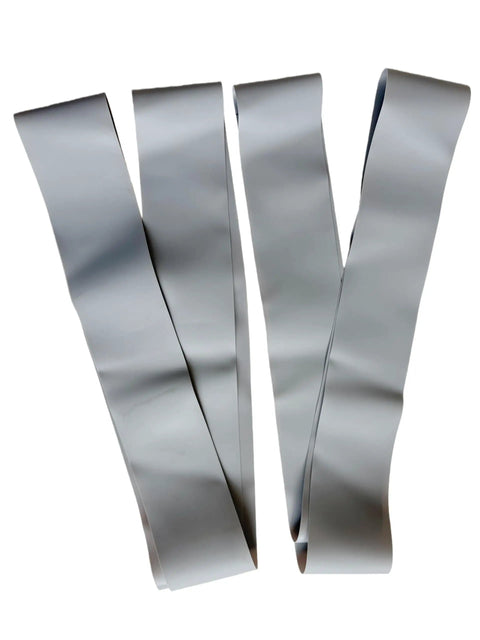 2-Pack PVC Fat Tire Rim Liner 20/26x4.0 Inch Tear-Resistant And Abrasion-Resistant Inner Tube Protector, grey strips