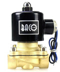 Brass Electric Solenoid Valve Half Inch NPT Normally Closed 110V AC For Water Gas And Air Use With Low Viscosity Fluids Durable Brass Body
