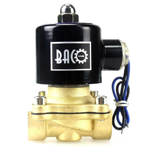 Brass Electric Solenoid Valve Half Inch NPT Normally Closed 110V AC For Water Gas And Air Use With Low Viscosity Fluids Durable Brass Body
