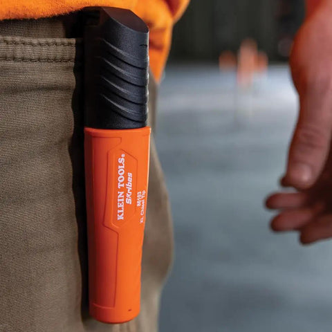 XL Chisel Tip Permanent Marker For Multi Surface Jobsite Use Black Ink That Writes On Wet Oily And Dry Surfaces clipped to pocket