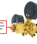 CGA-540 connector on Oxygen Propane Welding Regulators for safe gas flow control.