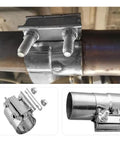 Two Pieces Stainless Steel Lap Joint Band Clamp For Universal Pipe Repair 3.0 Inch Exhaust Clamp Fits Most Car Accessories