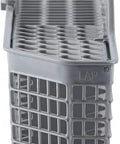 Side view of Upgraded Lifetime Silverware Basket Replacement For Dishwashers, ultra durable, easy fit, heavy duty silverware tray.