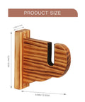 Retro Acrylic Skateboard Wall Mount And Snowboard Display Rack For Fresh Setup Deck Stash And Longboard Cruiser Storage With Skater Grade Wall Hanger System, showing size dimensions and wooden design.