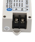 Bluetooth LED Strip Light Controller For iOS And Android showing terminal connectors with QC Passed label