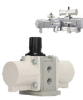 Gas Booster Pump For Industrial Air Systems, Pneumatic Booster Valve That Doubles Inlet Pressure Up To 2x, Integrated Cylinder Design