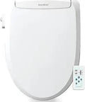 Elongated Bidet Seat With Remote Control, Energy-Saving Mode, Soft-Close Lid, Stainless Steel Nozzle With Removable Cap