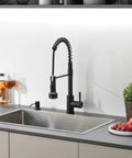 Matte Black LED Kitchen Faucet With Soap Dispenser And Pull Down Sprayer A Game Changer For Modern Sinks With Three Color LED