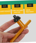Heavy Duty 4 Piece Drill Press Chuck Key Replacement Set With Ergonomic Non Slip Rubber Handles For 10mm 13mm 16mm 20mm Electric Drill No Sweat Grip Setup, yellow chuck key in hand