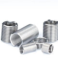 Pro Grade Thread Repair Insert Kit 10 Piece Stainless Steel Thread Inserts From M2 To M6 With Handy Tools For Quick Durable Thread Restoration In Metal And Plastic, showing stainless steel coils in different sizes.