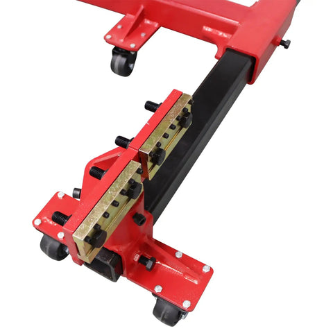 Red Beefy Heavy Duty Auto Body Frame Puller with 6600 lbs load capacity and 10 Ton tower for chassis and frame repair