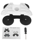 Beefy Magnetic Car Roof Mount Kit For Mini Internet Satellite Antenna With Stainless Steel Bracket And Four 100 Lb Magnets shown with instructions