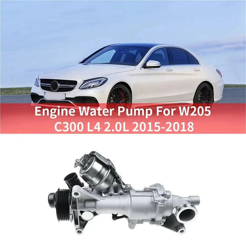 Heavy Duty Engine Water Pump For Cooling System Compatible With Mercedes-Benz W204 C-Class And W205 C-Class Models Featuring Robust Wear Resistant Build For Superior Coolant Flow And Reliable Performance