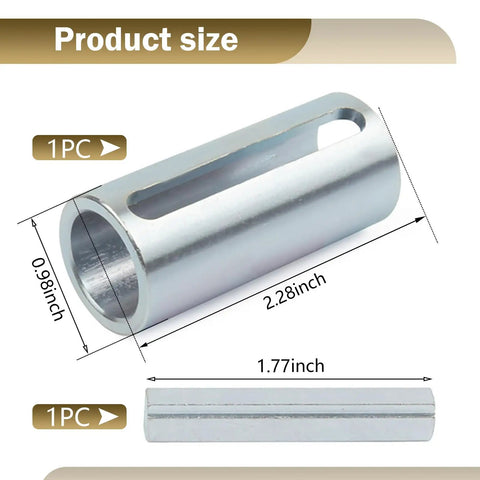 Shaft Sleeve Adapter And Pulley Kit For Three Quarters To One Inch Shafts Built Tough In Stainless Steel, dimensions shown