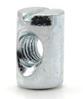 Top Notch Replacement M6 X 16Mm Cross Dowel Barrel Nuts With Centered Hole For Flat Pack Furniture Beds Tables Chairs Quick Fix Hardware That Just Works Right close-up view with threaded interior and slotted design.