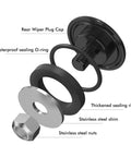 Exploded view of Nissan Rear Wiper Delete Plug Kit Next Level Upgrade For 350Z 370Z 200SX Xterra March Aluminum CNC Machined 6061T6.