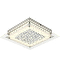 11 Inch LED Ceiling Light Fixture Flush Mount With Crystal Design For Bedroom Living Room Hallway And Entryway Modern Energy Saving Ceiling Lamp Ideal For Eco Friendly Homes With Lit Crystal Glow And Soft White Illumination