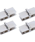 4 Pack Double Sided Glass Door Clamp Hinges 5mm To 8mm Fits Heavy Duty Shower Doors With 180 Degree Swing Premium Stainless Steel Construction, 4-pack